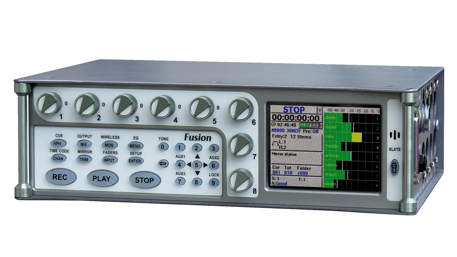 Zaxcom Fusion multitrack audio recorder és mixer